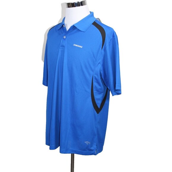 NWT Callaway X Series Moisture Wicking Golf Polo Shirt Samsung XL Royal Blue - Picture 4 of 8